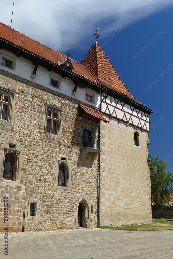 Castle in Budyne nad Ohri, Czech Republic.