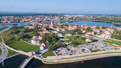 Aerial photo of Nin, Croatia