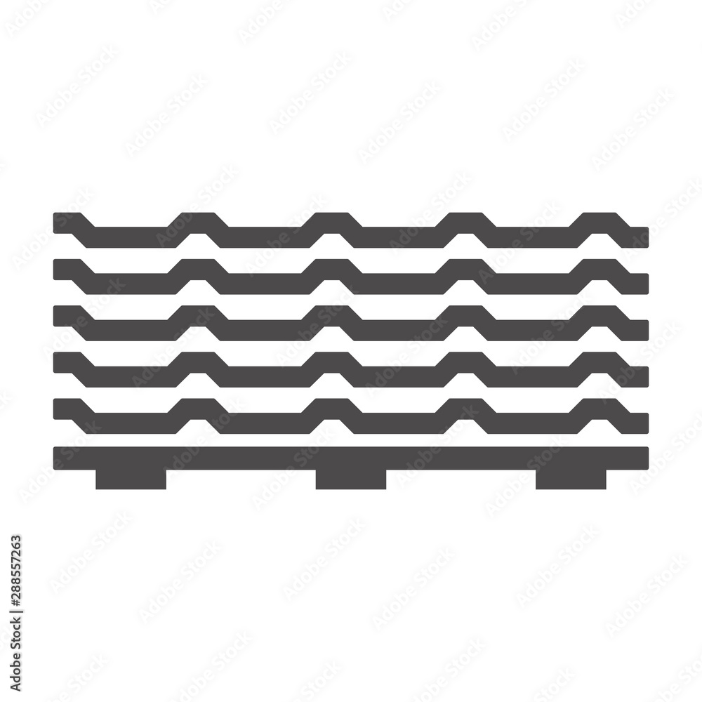 Roofing Sheet Iron icon in flat style.Vector illustration. Roofing Sheet Iron icon in flat style.Vector illustration.