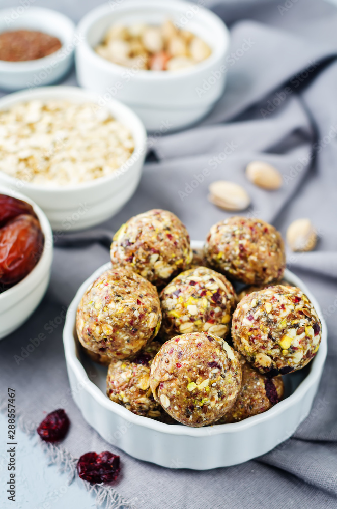 White chocolate pistachio dates oats flax seed raw balls White chocolate pistachio dates oats flax seed raw balls