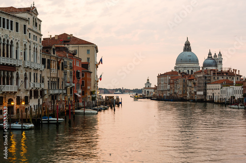 Sunrise in Venice, Smooth water in the canal © Angelov