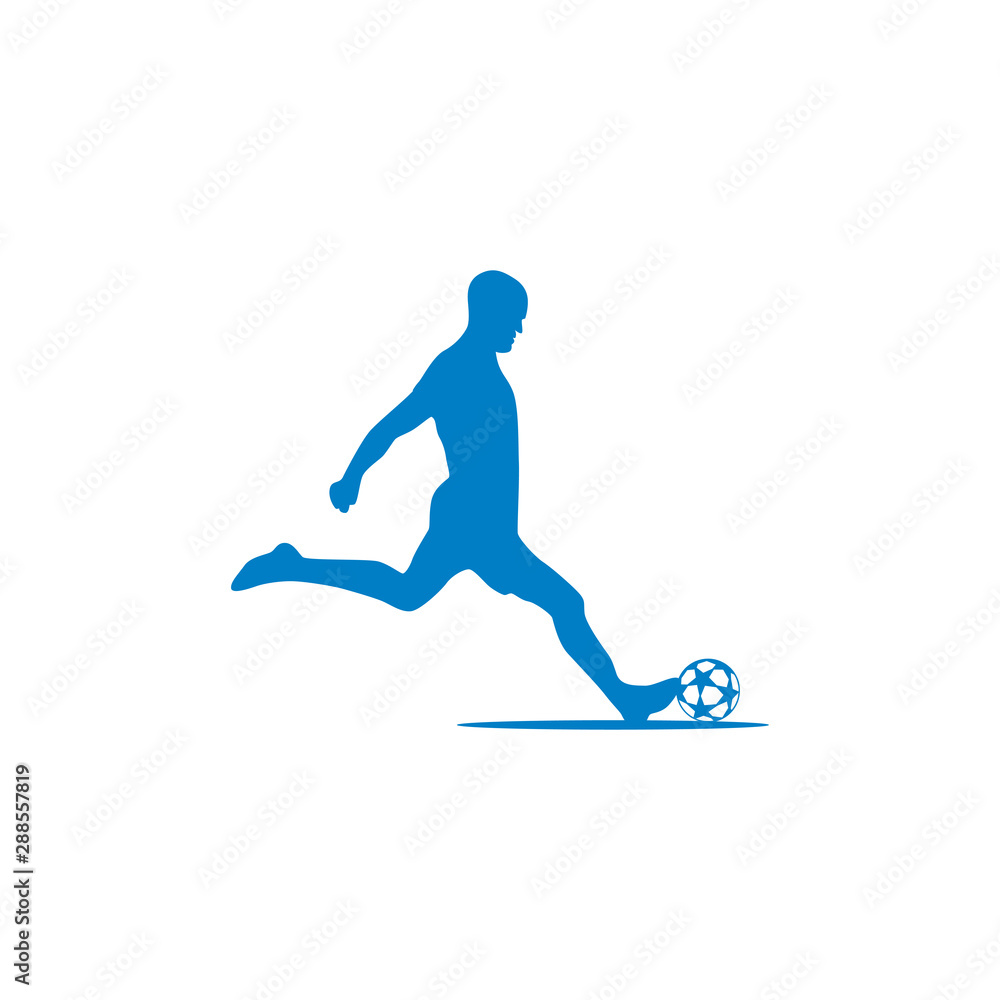 Silhouette of football players design vectors V.4