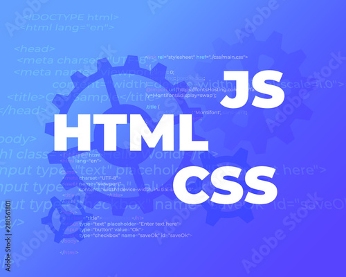 HTML CSS Javascript web techology stack