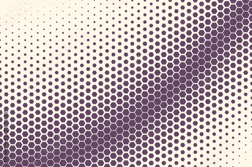 Purple Descending Hexagonal Pattern (Half Parabolic, Light)