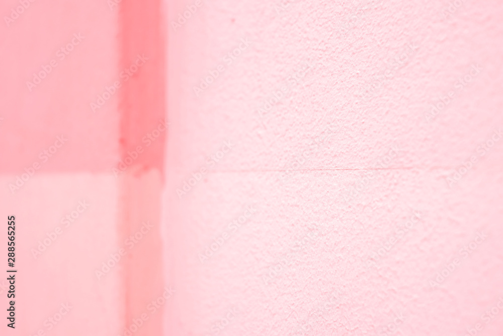 Four shades of pink, a graphic element, painted wall in selective focus perspective. Four shades of pink, a graphic element, painted wall in selective focus perspective.