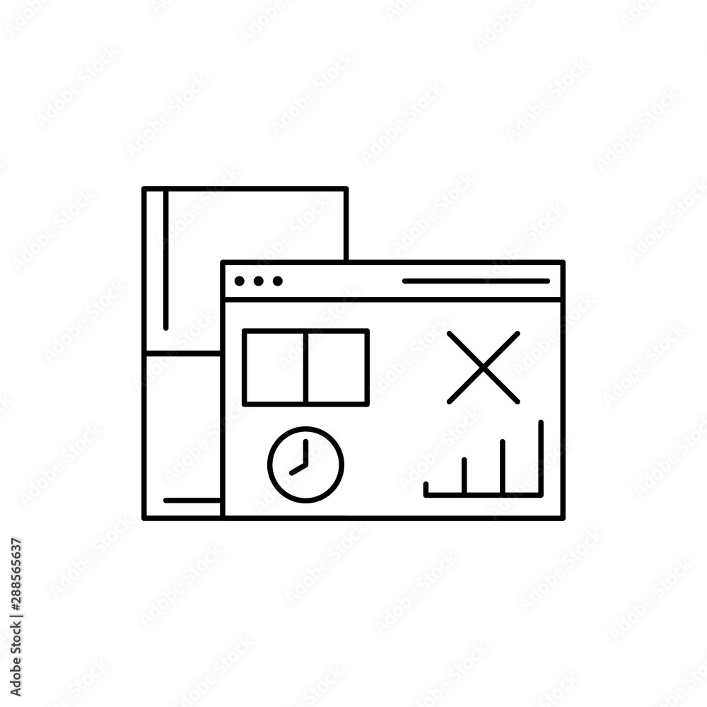 Browser refrigerator clock icon. Element of Internet in life icon Browser refrigerator clock icon. Element of Internet in life icon
