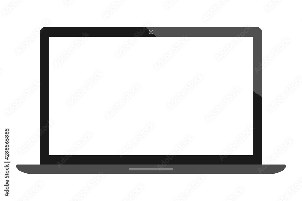 one empty screen laptop isolated on white for pattern and design one empty screen laptop isolated on white for pattern and design