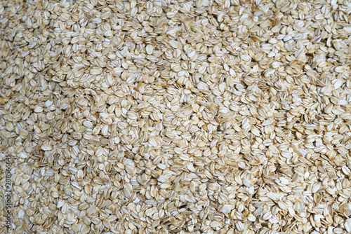 top view of oatmeal as food background