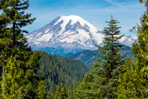 Mount Rainier National Park in the state of Washington in August