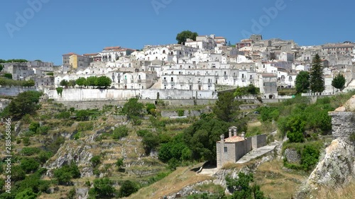 Scenic sight in Monte Sant'Angelo, ancient village in the Province of Foggia, Apulia (Puglia), Italy.