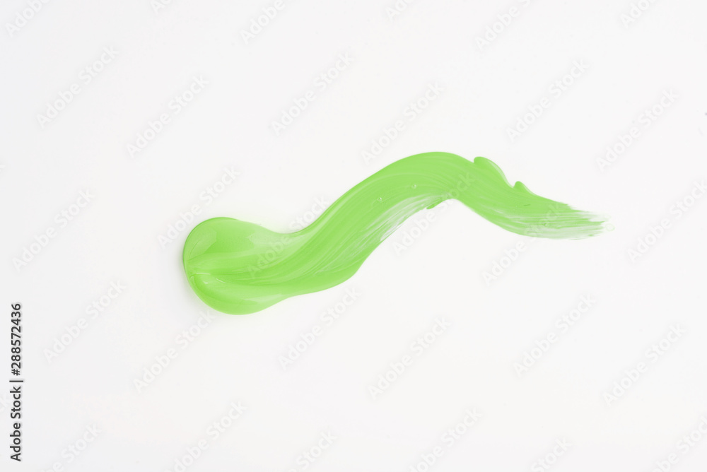 Beautiful brushstroke of green watercolor paint on a white background Beautiful brushstroke of green watercolor paint on a white background