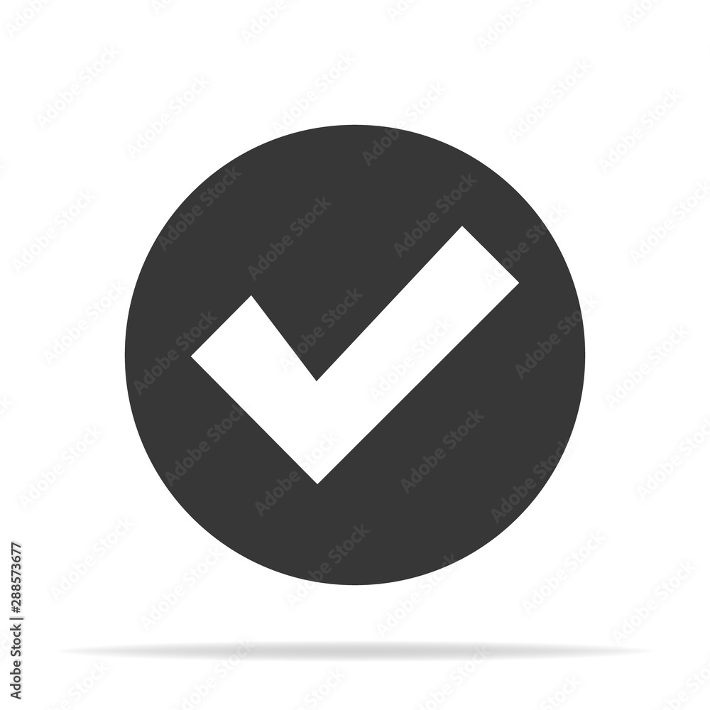 Check Mark Isolated Flat Web Mobile Icon Vector Sign Symbol Button Element Silhouette Check Mark Isolated Flat Web Mobile Icon Vector Sign Symbol Button Element Silhouette