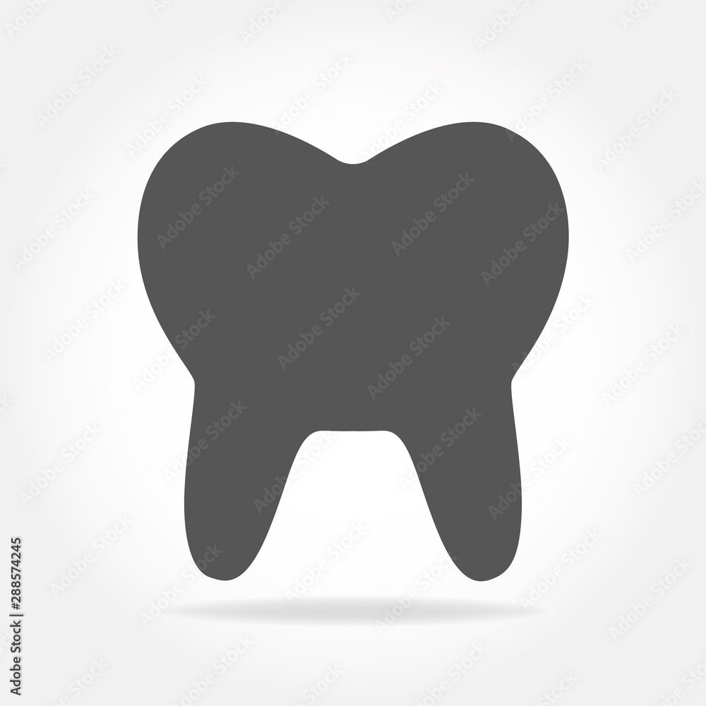 Tooth Icon in trendy flat style isolated on grey background. Dentistry symbol for your web site design, logo, app, UI. Vector illustration, EPS10. Tooth Icon in trendy flat style isolated on grey background. Dentistry symbol for your web site design, logo, app, UI. Vector illustration, EPS10.
