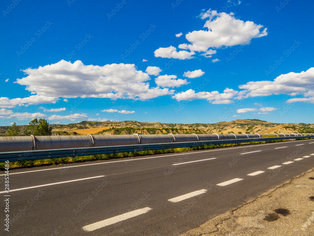 Fototapeta premium Highway in Basilicata, southern Italy 