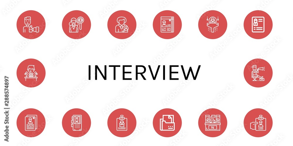 Set of interview icons such as Paparazzi, Headhunting, Human resources, Curriculum, Resume, Dictaphone, Interview, Press conference, Director , interview Set of interview icons such as Paparazzi, Headhunting, Human resources, Curriculum, Resume, Dictaphone, Interview, Press conference, Director , interview