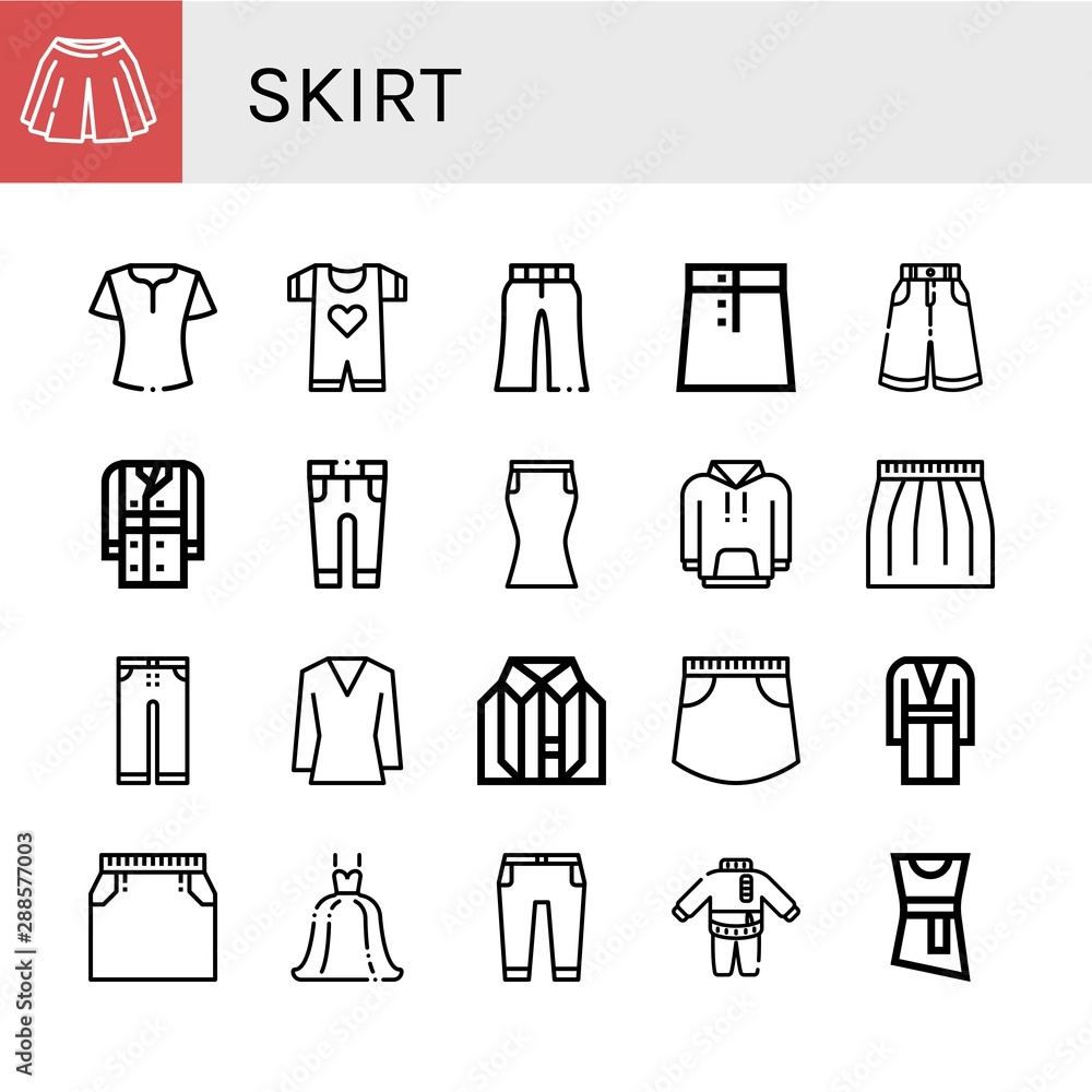Set of skirt icons such as Skirt, Blouse, Baby clothes, Trousers, Trench coat, Hoodie, Clothes, Coat, Wedding dress , skirt Set of skirt icons such as Skirt, Blouse, Baby clothes, Trousers, Trench coat, Hoodie, Clothes, Coat, Wedding dress , skirt