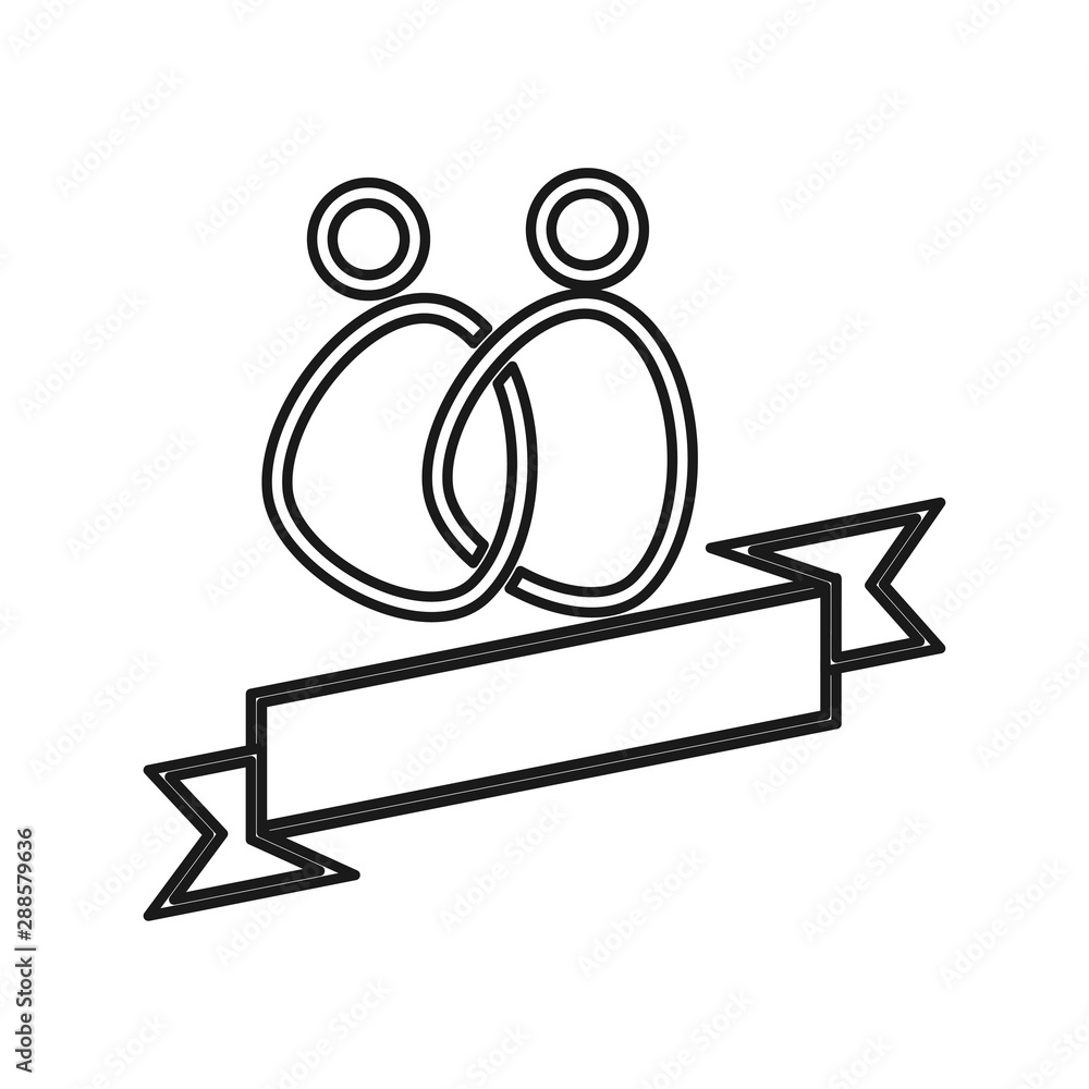 ribbon empty Commitment Teamwork Together Outline Logo ribbon empty Commitment Teamwork Together Outline Logo