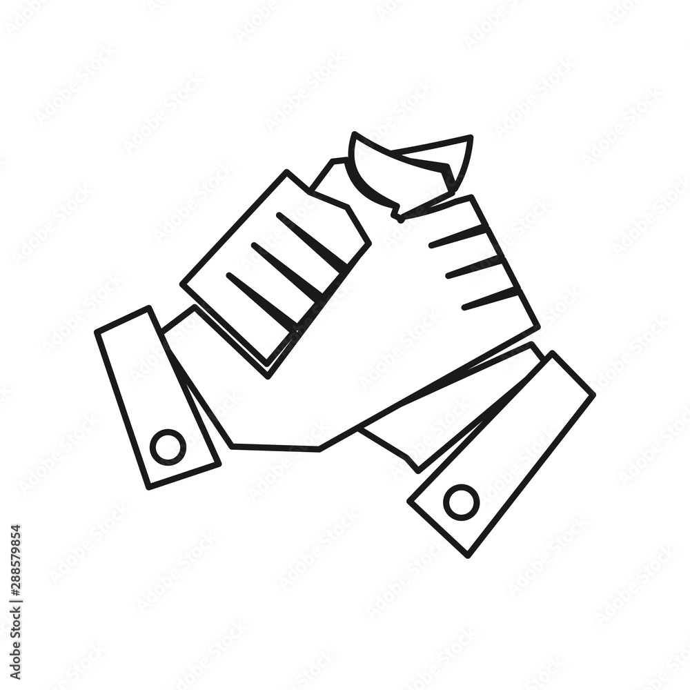 Hand Commitment Teamwork Together Outline Logo Hand Commitment Teamwork Together Outline Logo