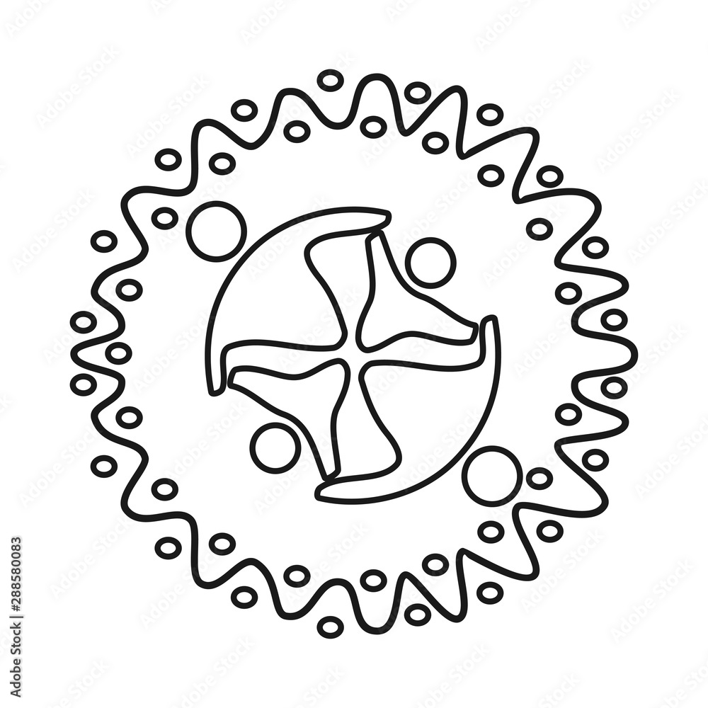 Emblem Commitment Teamwork Together Outline Logo Emblem Commitment Teamwork Together Outline Logo