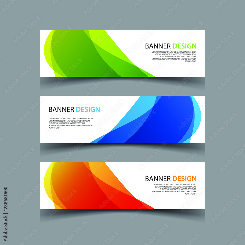 Naklejka premium Vector Abstract design banner web template