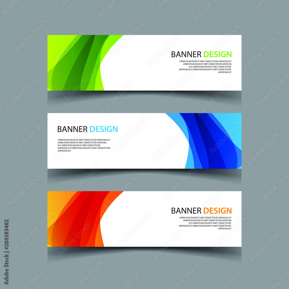 Naklejka premium Vector Abstract design banner web template
