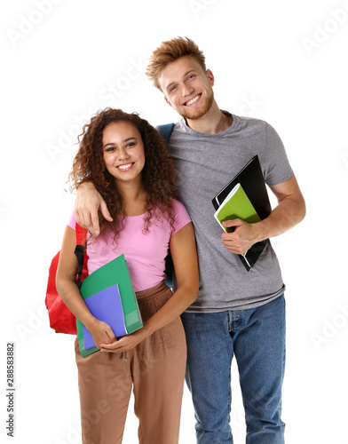 Portrait of female and male...