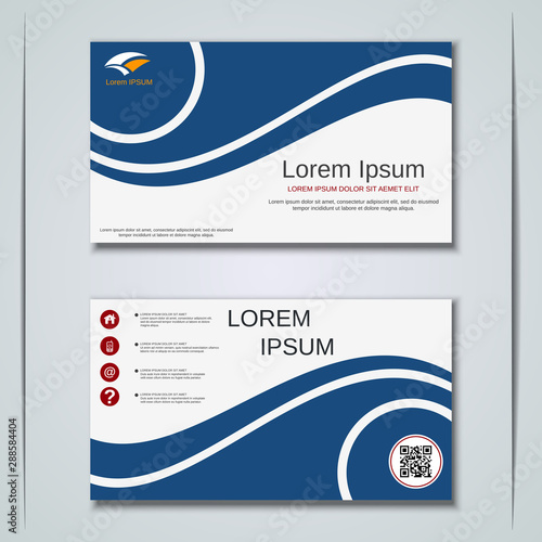 Modern business visiting card vector design template
