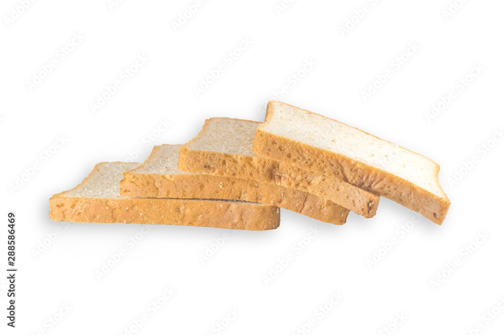 bread slices isolated on white background bread slices isolated on white background