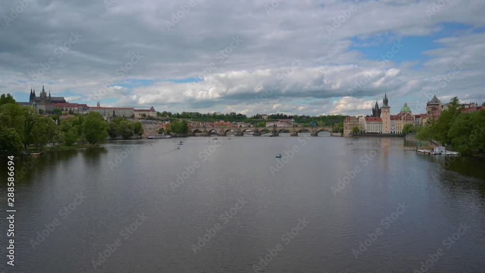 A view of Prague, Czech Republic along the Vltava River A view of Prague, Czech Republic along the Vltava River