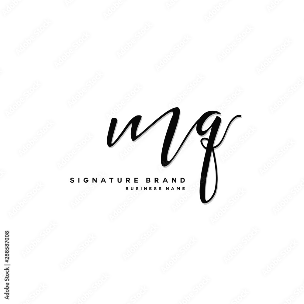 M Q MQ Initial letter handwriting and signature logo concept design. M Q MQ Initial letter handwriting and signature logo concept design.
