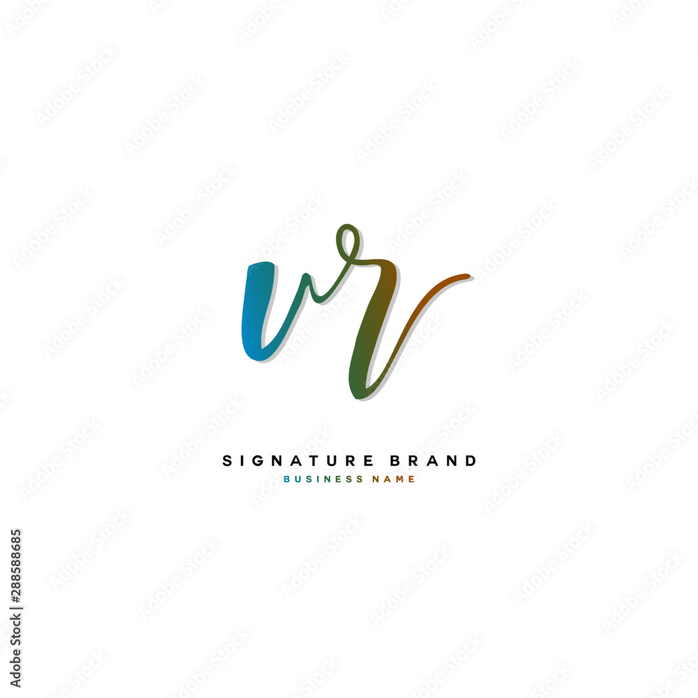 V R VR Initial letter handwriting and signature logo concept design. V R VR Initial letter handwriting and signature logo concept design.