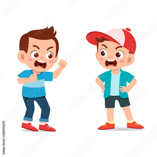 kids argue fight with friend