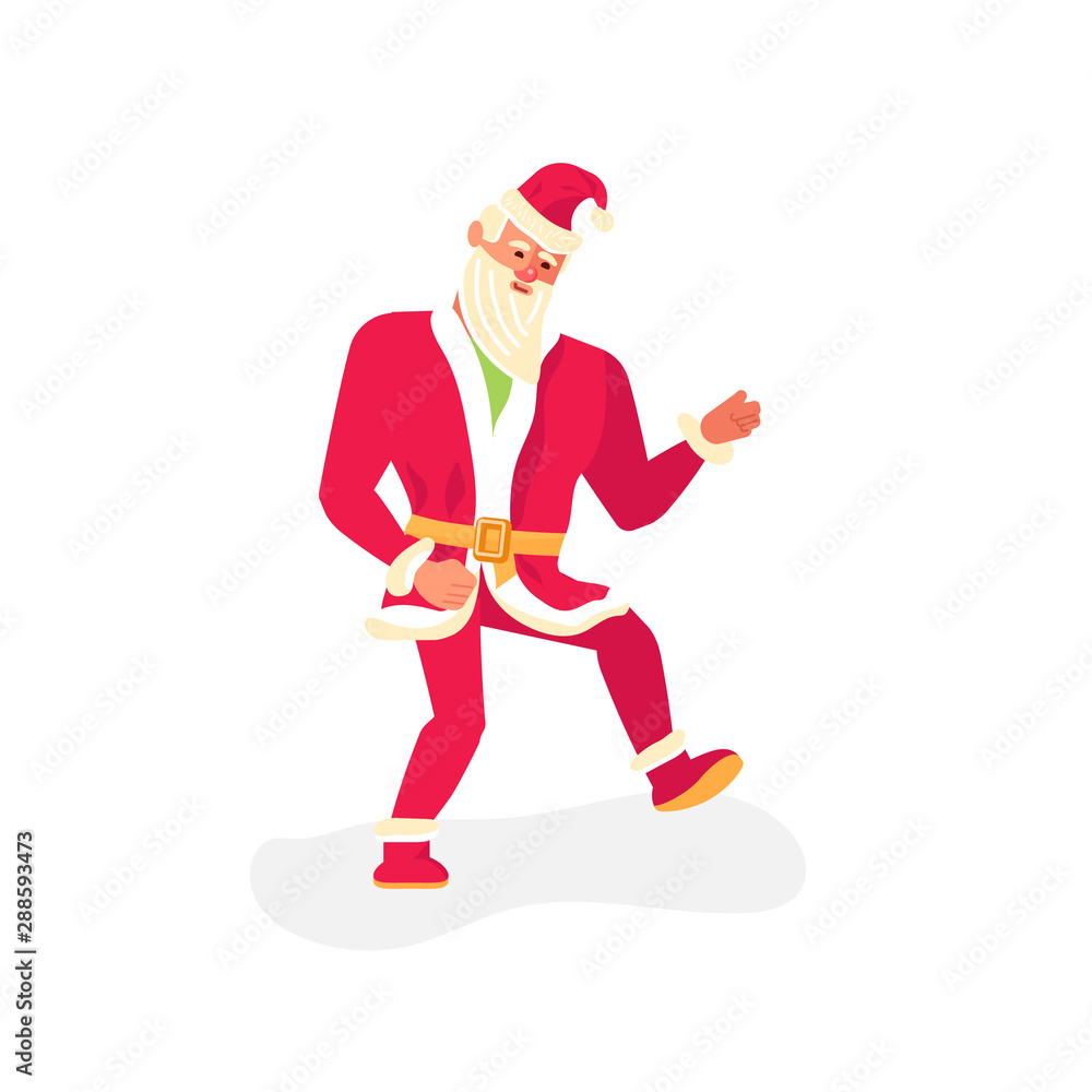 Young sporty Santa Claus dancing Young sporty Santa Claus dancing