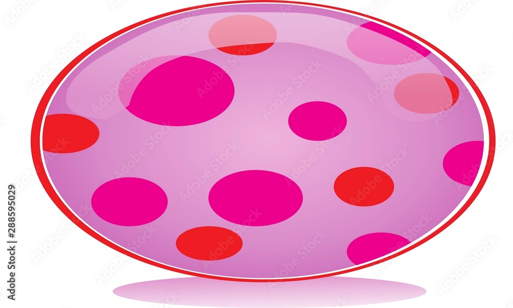 Naklejka premium Polka Mushroom Web Button