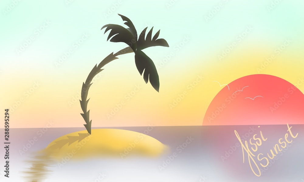 tropical sunset on the beach Jessi 