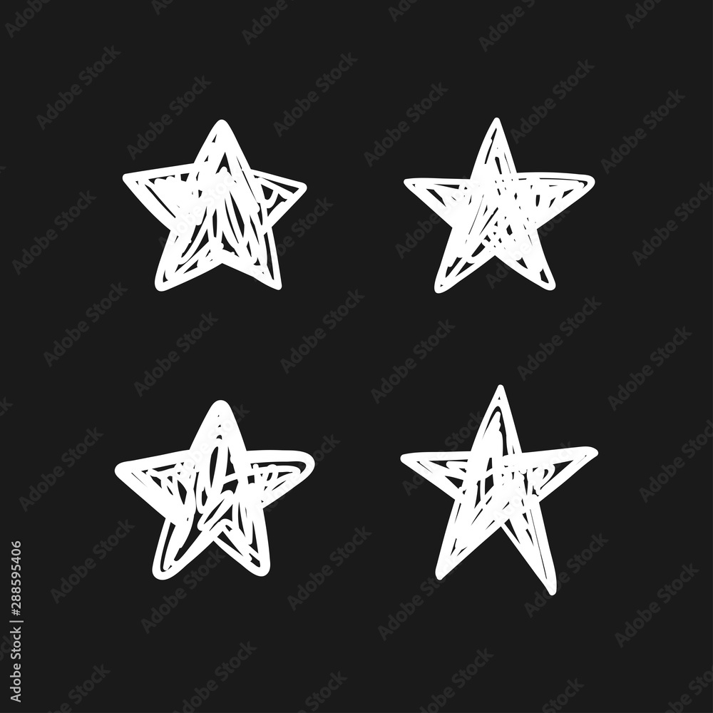 Star doodles collection. Set of hand drawn stars. Ink cartoon illustrations. Star doodles collection. Set of hand drawn stars. Ink cartoon illustrations.