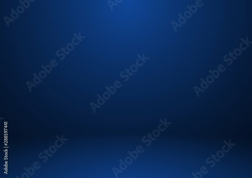 Empty blue studio room, used as background for display your products