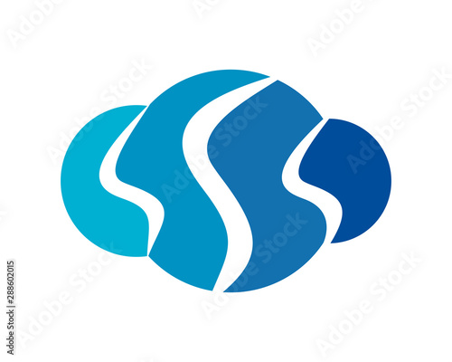 cloud s smoke logo icon template