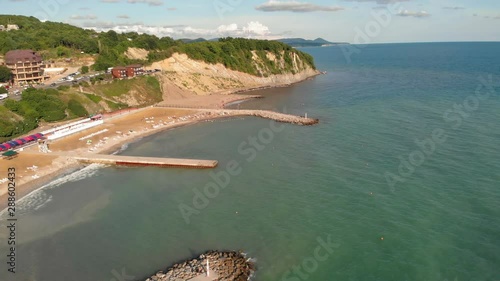 Wallpaper Mural City beach by the sea. Summer. Aerial Video Filming Torontodigital.ca