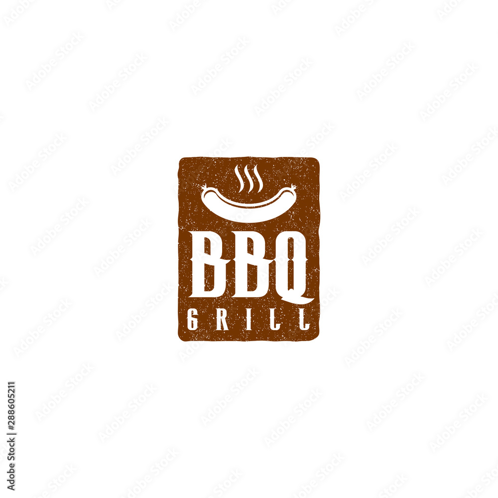 Barbecue bbw grill restaurant food drink logo design - fire meat sausage spatula element Barbecue bbw grill restaurant food drink logo design - fire meat sausage spatula element