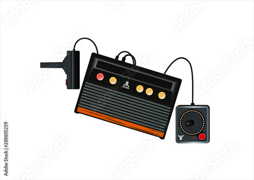 Game atari console vector format photo