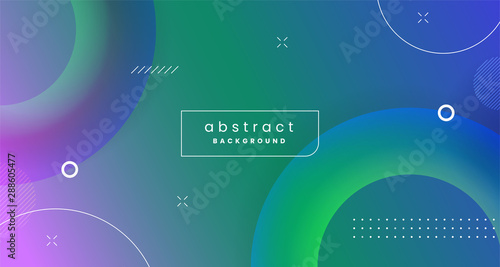 Dynamic modern geometric shape abstract background design. Colorful gradient banner with futuristic fluid object element vector illustration