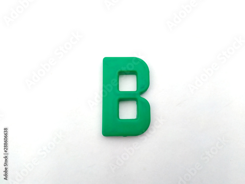 alphabet plastic capital letters isolated on  white background