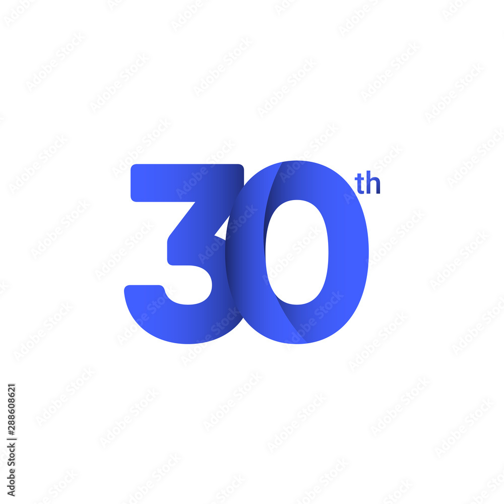 30 th Anniversary Vector Template Design Illustration 30 th Anniversary Vector Template Design Illustration