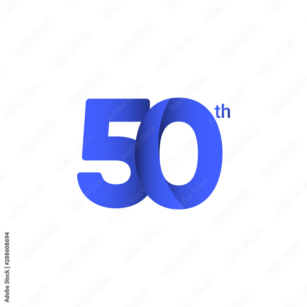 50 th Anniversary Vector Template Design Illustration