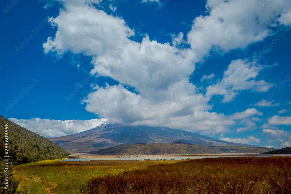 Cotopaxi National Park in Ecuador, in a summer morning. Cotopaxi National Park in Ecuador, in a summer morning.