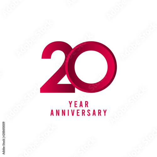 20 Years Anniversary Vector Template Design Illustration