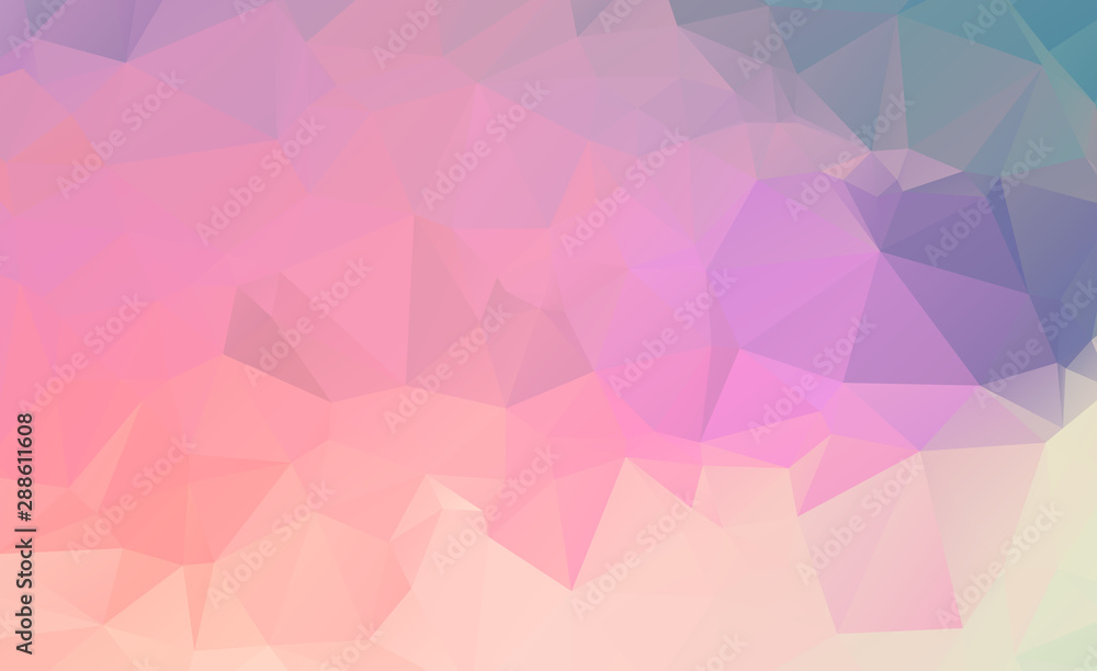Light Pink vector modern geometric abstract background  , Multicolor, Rainbow vector triangle mosaic template
