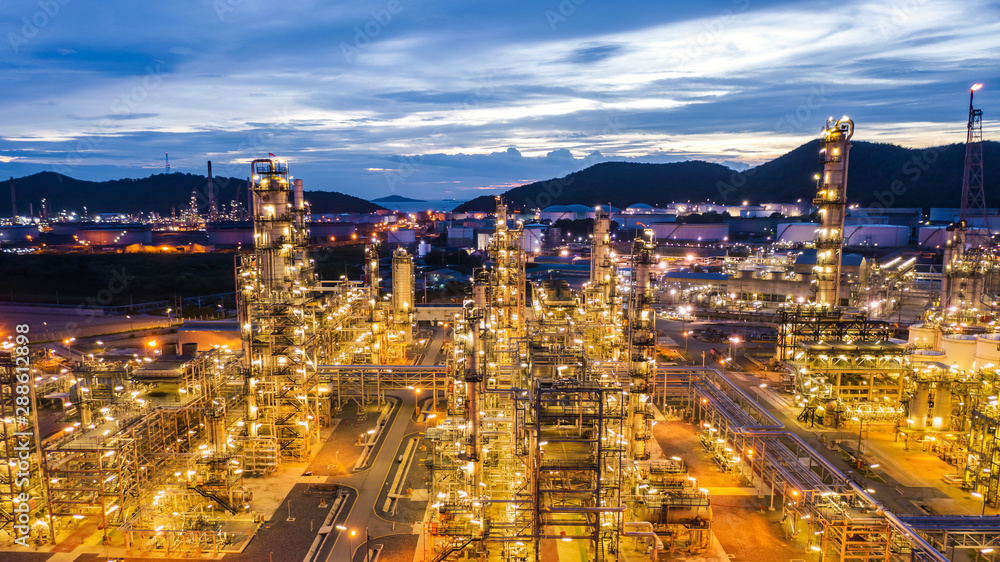 industrial area oil and gas LPG refinery plants and stores pipeline in Thailand