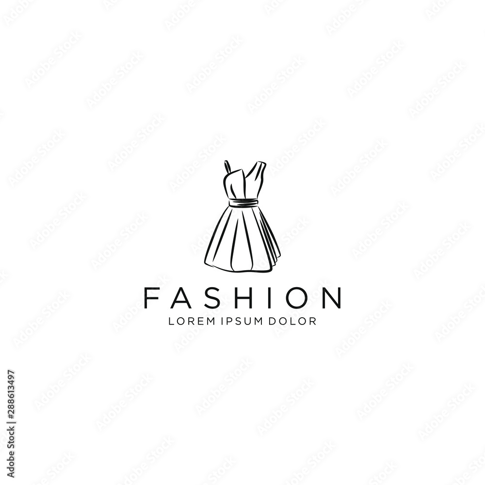 Dress logo design - luxury gown dress Dress logo design - luxury gown dress